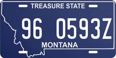 MT license plate 960593Z