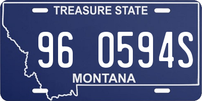 MT license plate 960594S