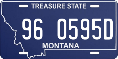 MT license plate 960595D