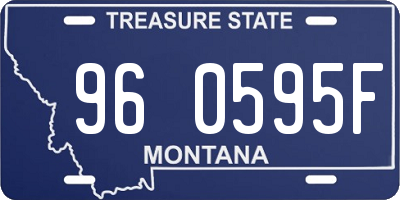 MT license plate 960595F