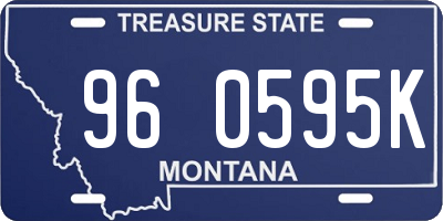 MT license plate 960595K