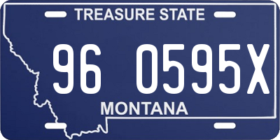 MT license plate 960595X