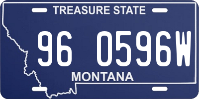 MT license plate 960596W