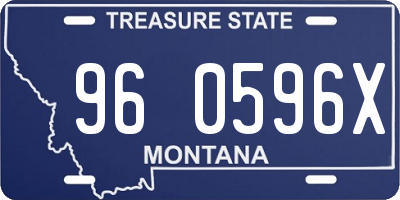 MT license plate 960596X