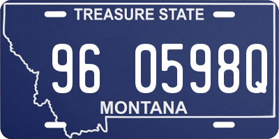 MT license plate 960598Q
