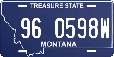 MT license plate 960598W