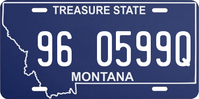 MT license plate 960599Q