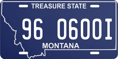 MT license plate 960600I