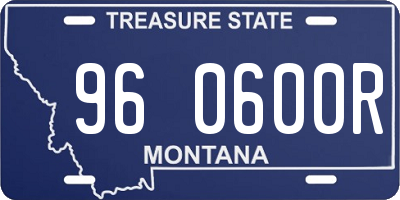 MT license plate 960600R