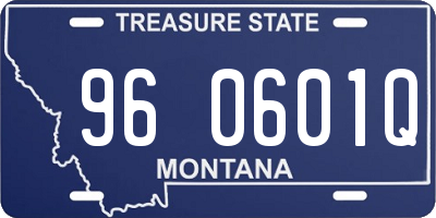 MT license plate 960601Q