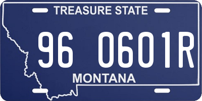 MT license plate 960601R