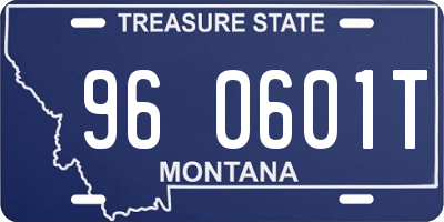 MT license plate 960601T