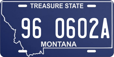 MT license plate 960602A