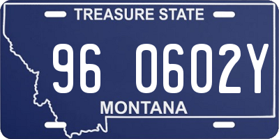 MT license plate 960602Y
