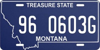 MT license plate 960603G