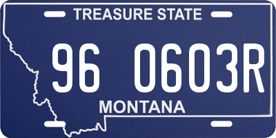 MT license plate 960603R