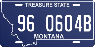 MT license plate 960604B