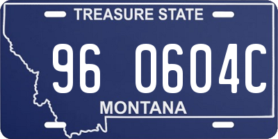 MT license plate 960604C
