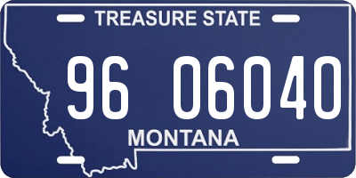 MT license plate 960604O