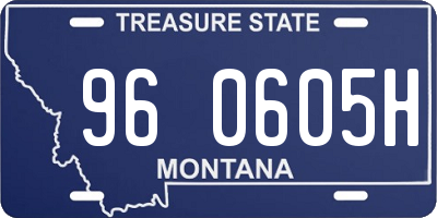 MT license plate 960605H