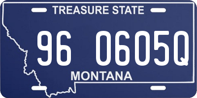 MT license plate 960605Q