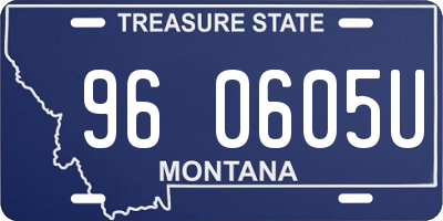 MT license plate 960605U