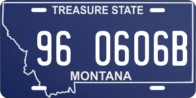 MT license plate 960606B