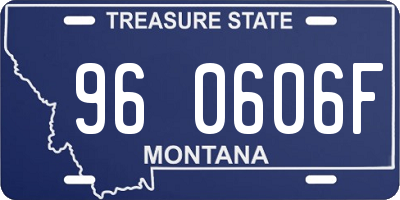 MT license plate 960606F