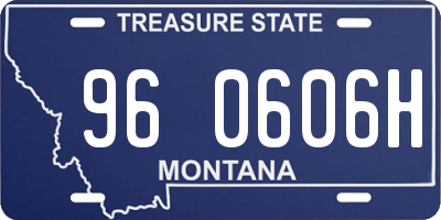 MT license plate 960606H