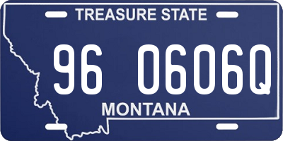 MT license plate 960606Q