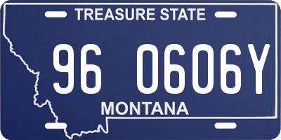 MT license plate 960606Y