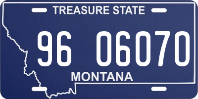 MT license plate 960607O