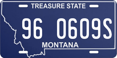 MT license plate 960609S