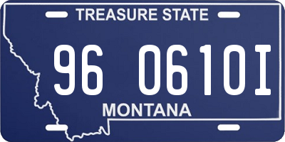 MT license plate 960610I