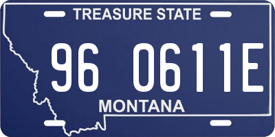 MT license plate 960611E
