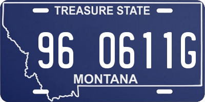 MT license plate 960611G