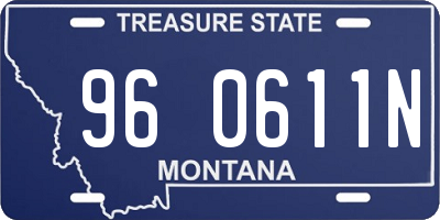 MT license plate 960611N