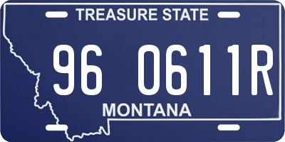 MT license plate 960611R