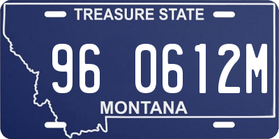 MT license plate 960612M