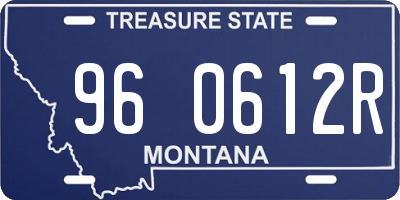 MT license plate 960612R