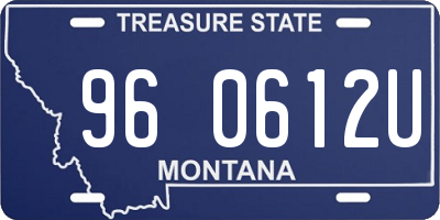 MT license plate 960612U