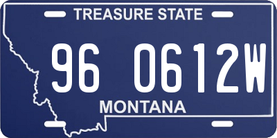 MT license plate 960612W