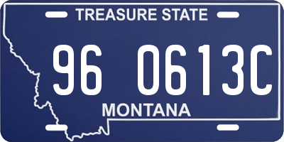 MT license plate 960613C