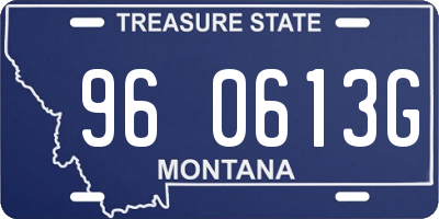 MT license plate 960613G