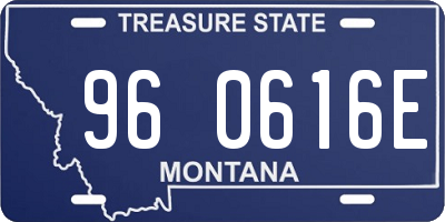 MT license plate 960616E