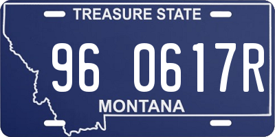 MT license plate 960617R