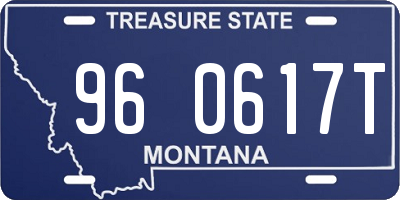 MT license plate 960617T
