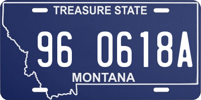 MT license plate 960618A