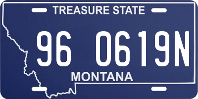 MT license plate 960619N