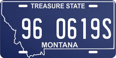 MT license plate 960619S